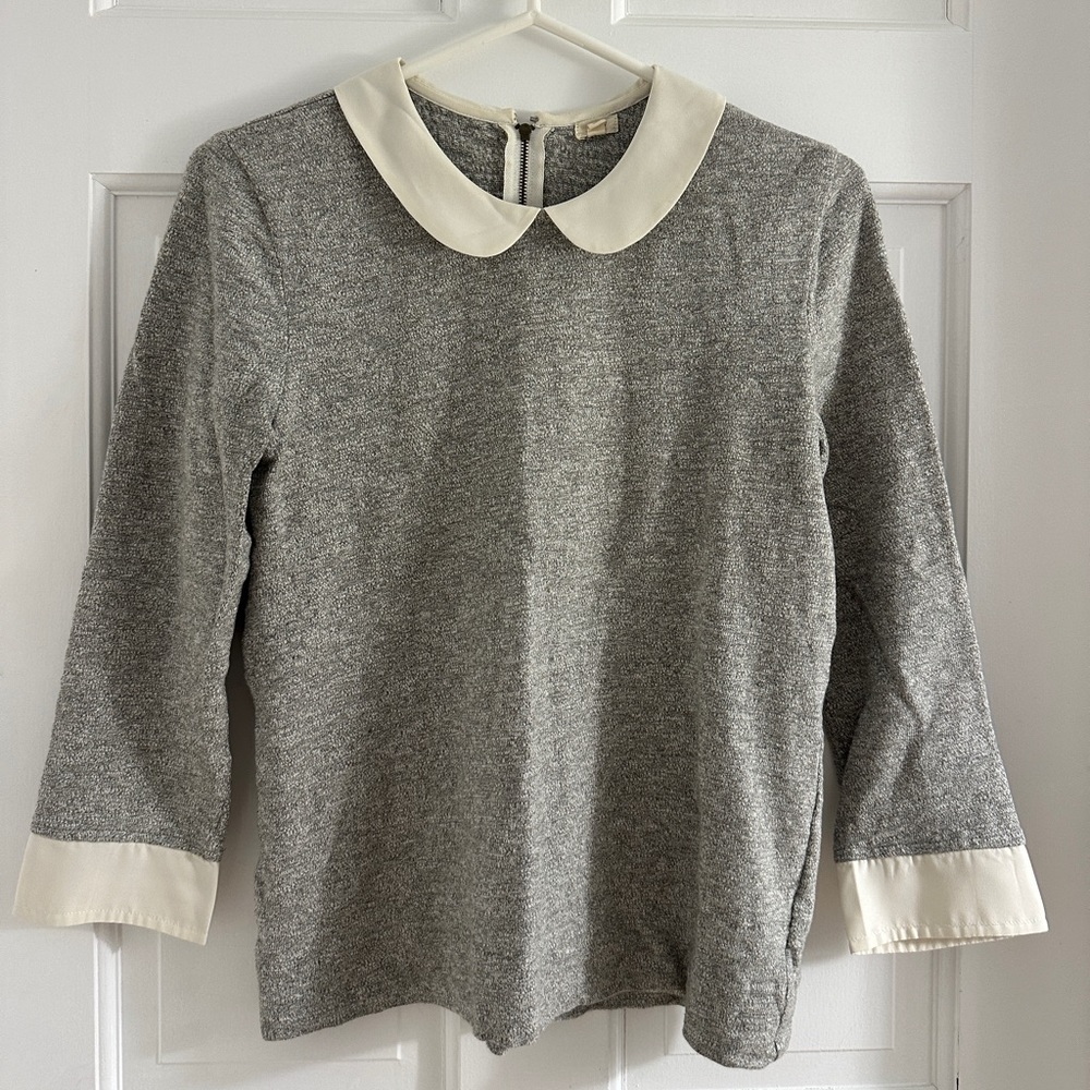 Peter Pan collar j crew shirt